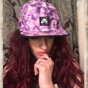 Purple tie dye Nike sb 5 panel hat